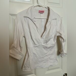 💗Pinup Couture White Blouse🦄Rare